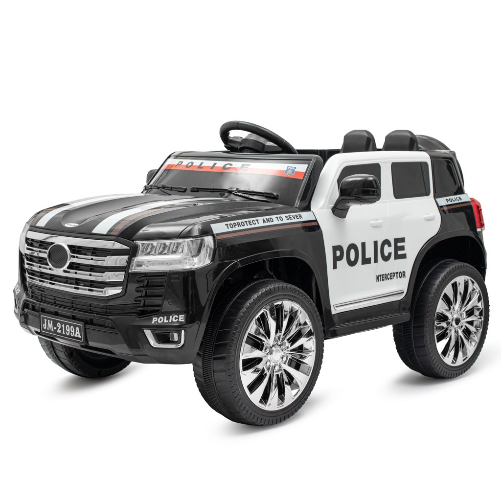 Detské elektrické autíčko  Police 4x4 čierne